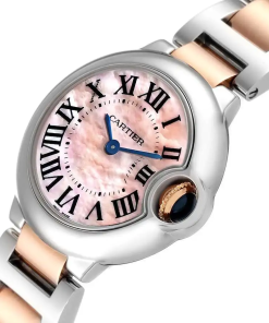 Alternative view of Cartier BALLON BLEU Pink Mother of Pearl Dial 28mm