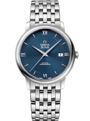 Omega De Ville Prestige 39.5 mm Blue Dial Stainless Steel Bracelet 424.10.40.20.03.001