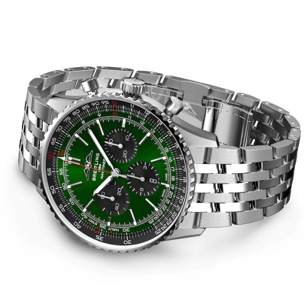 ??VIP Advanced customized version??--Breitling AB0137241L1A1 Navitimer B01 Green Dial - ??ew