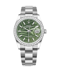 Alternative view of Rolex  Datejust 36mm 126284 Olive Green Dial Jubilee Bracelet