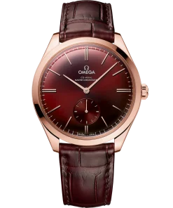 Omega De Ville Trésor 40mm Red Dial Sedna™ 18k Rose Gold Strap 435.53.40.21.11.002