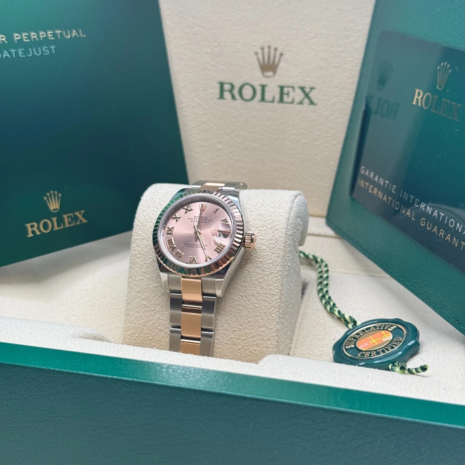 Rolex Lady-Datejust 28mm 279171 Pink Roman Oyster Stainless Steel and Rose Gold - Image 5