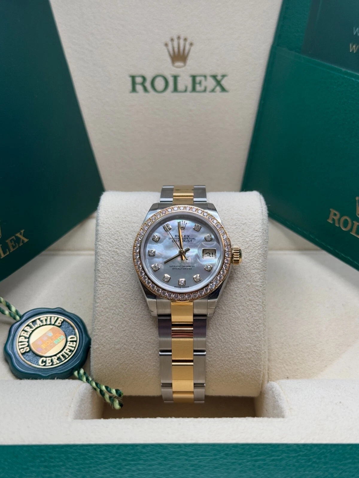 Rolex Lady-Datejust 28mm 279383RBR Mother-of-Pearl Dial Yellow Rolesor Oyster Bracelet - Image 3