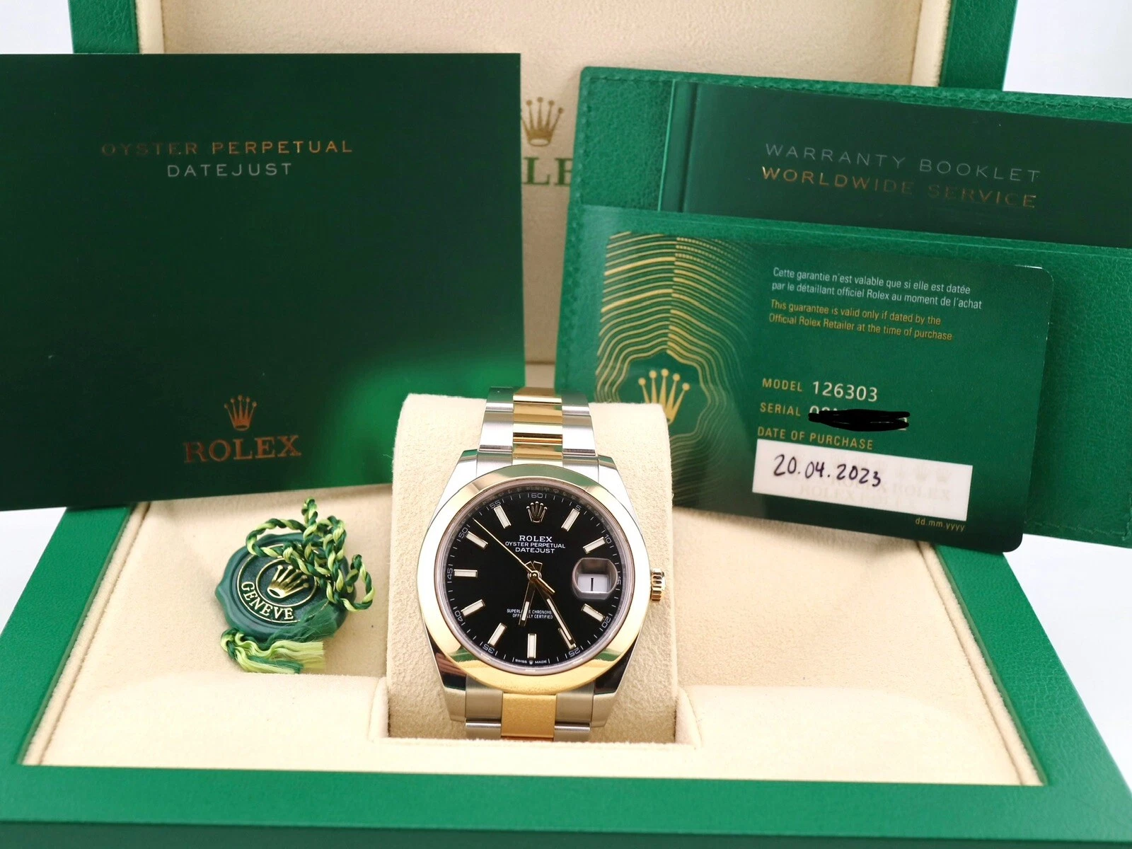 Rolex Datejust 41mm 126303 Black Index Jubilee 41mm Steel and Yellow Gold Mens Watch - Image 10