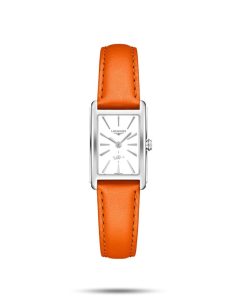 Longines Women's L5.255.4.11.8 Dolcevita Orange Leather Watch