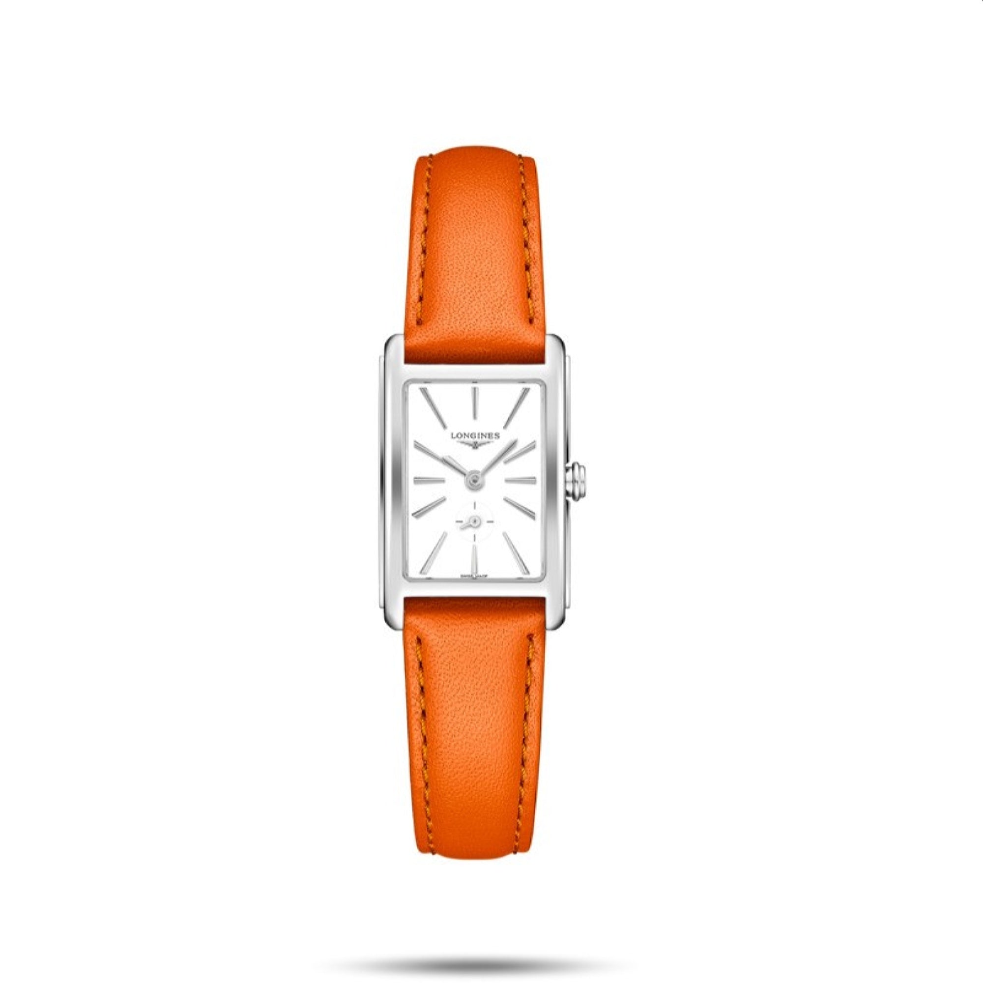 Longines Women's L5.255.4.11.8 Dolcevita Orange Leather Watch