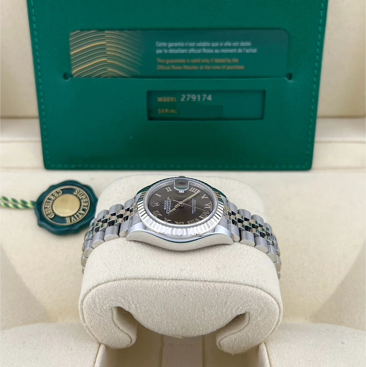 Rolex Lady-Datejust 28mm 279174 Dark Grey Roman Dial Oyster Bracelet - Image 6