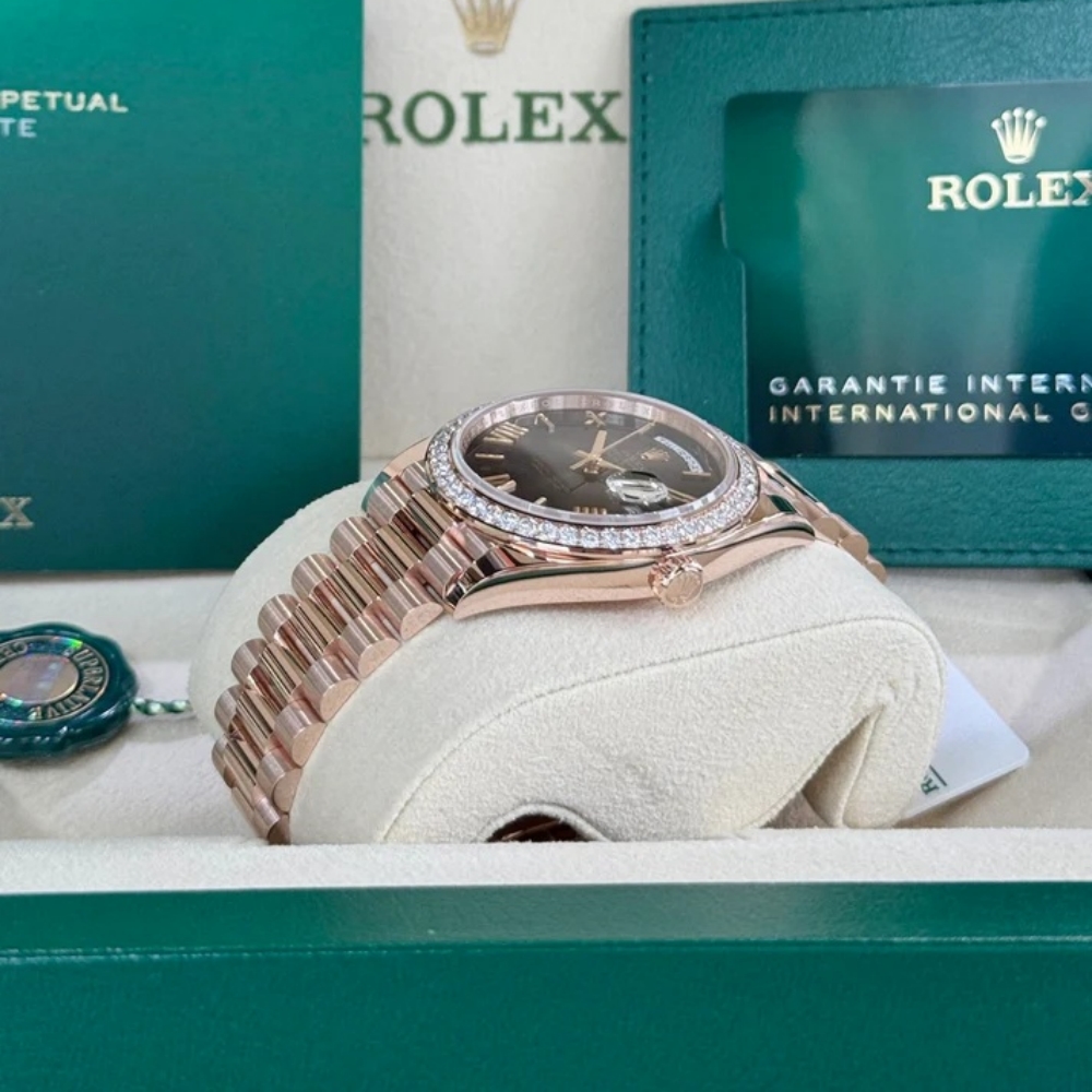 Rolex Day-Date 40mm Slate Ombré Dial and Diamond Bezel 228345rbr-0025 - Image 7