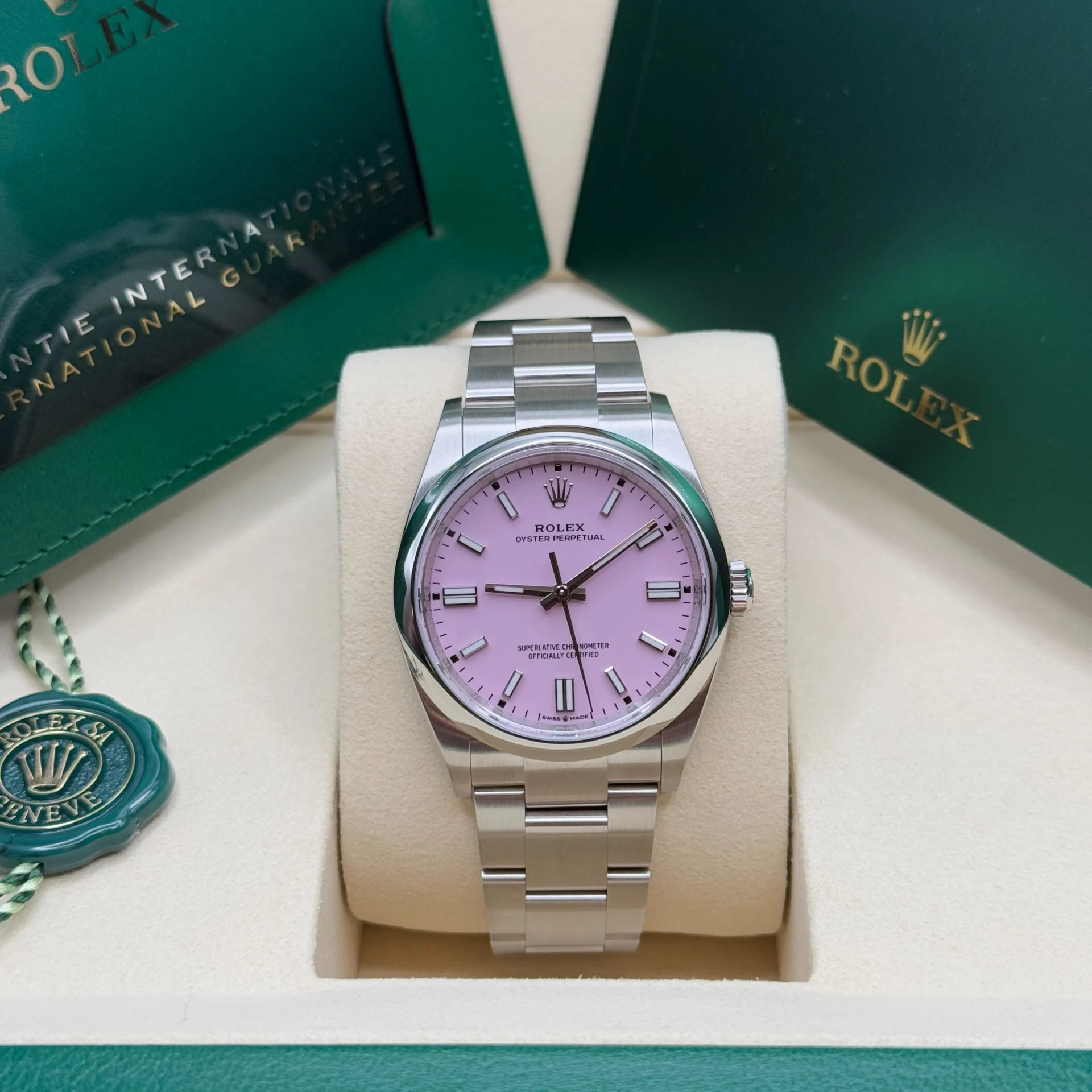 Rolex Oyster Perpetual 36mm 126000-0008 Candy Pink Dial Oyster Stainless Steel - Image 2