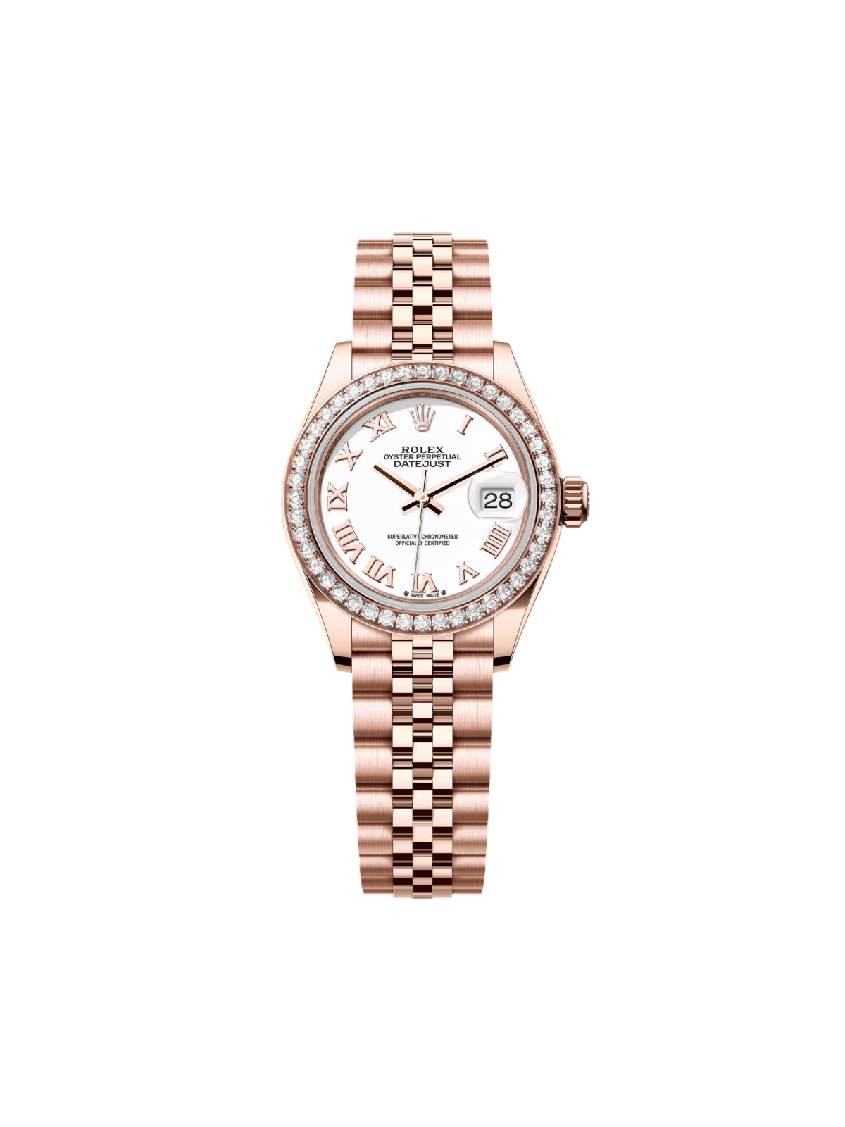 Rolex Lady-Datejust 28mm 279135RBR White Roman Dial - Image 2