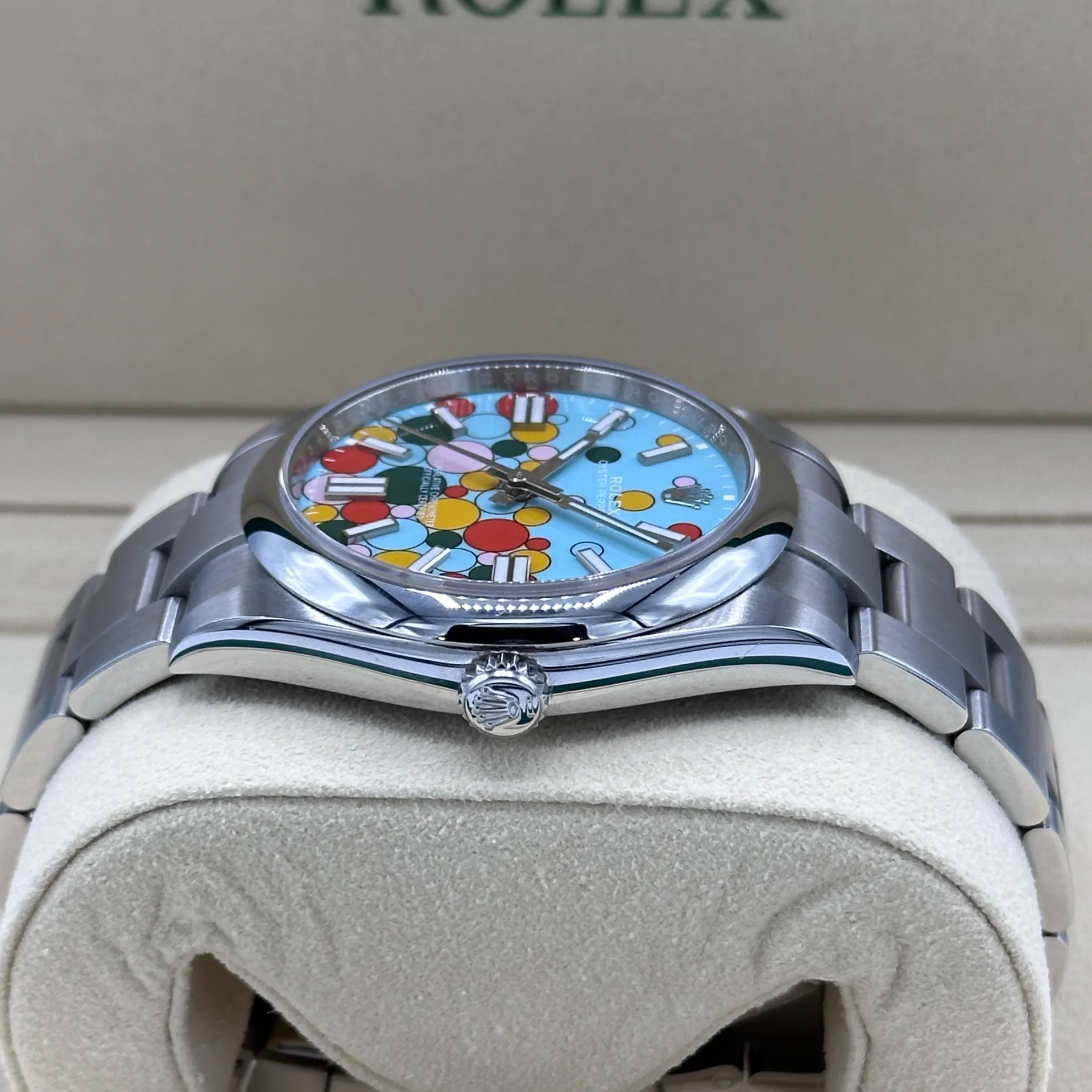 Rolex 124300-0008 Oyster Perpetual 41mm Turquoise blue Celebration Dial - Image 7