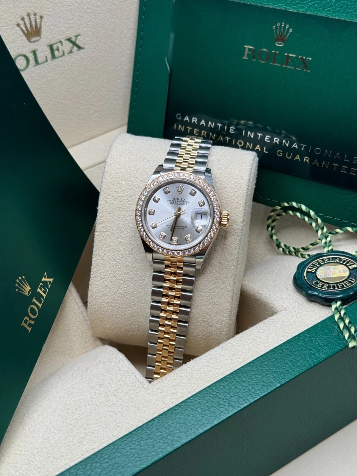 Rolex Lady-Datejust 28mm 279383RBR Silver Diamond Dial Yellow Rolesor Oyster Bracelet - Image 13
