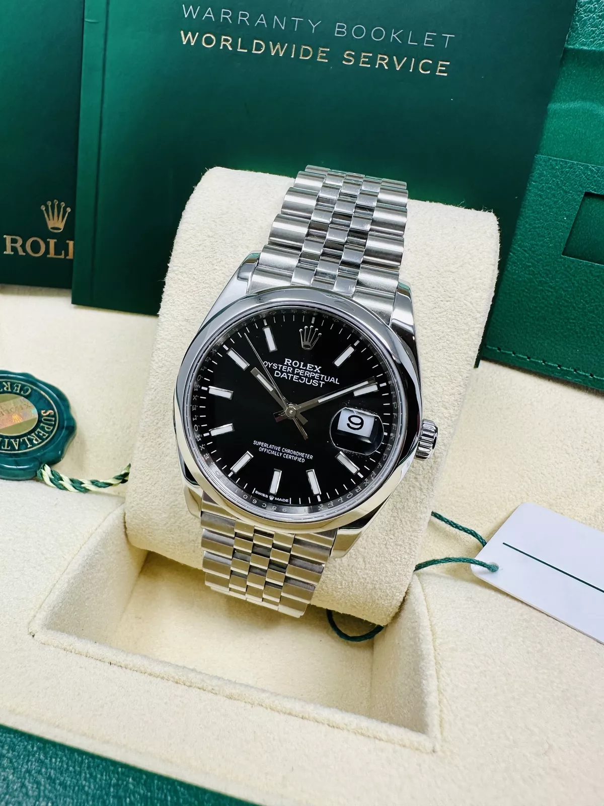 Rolex Datejust 36mm 126200 Stainless Steel Black Dial Jubilee Watch - Image 5