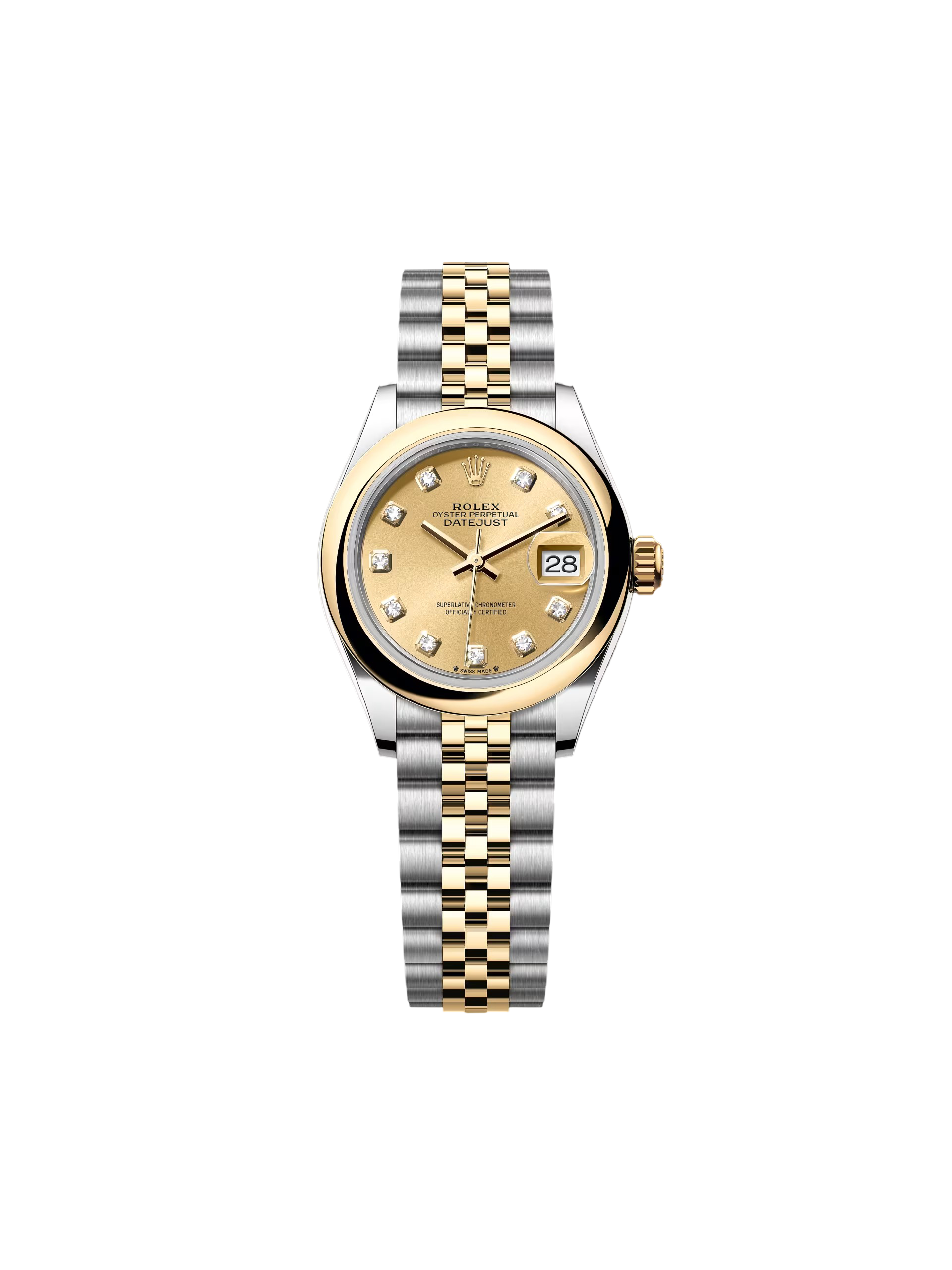 Rolex Lady-Datejust 28mm 279163 Champagne Diamond Dial