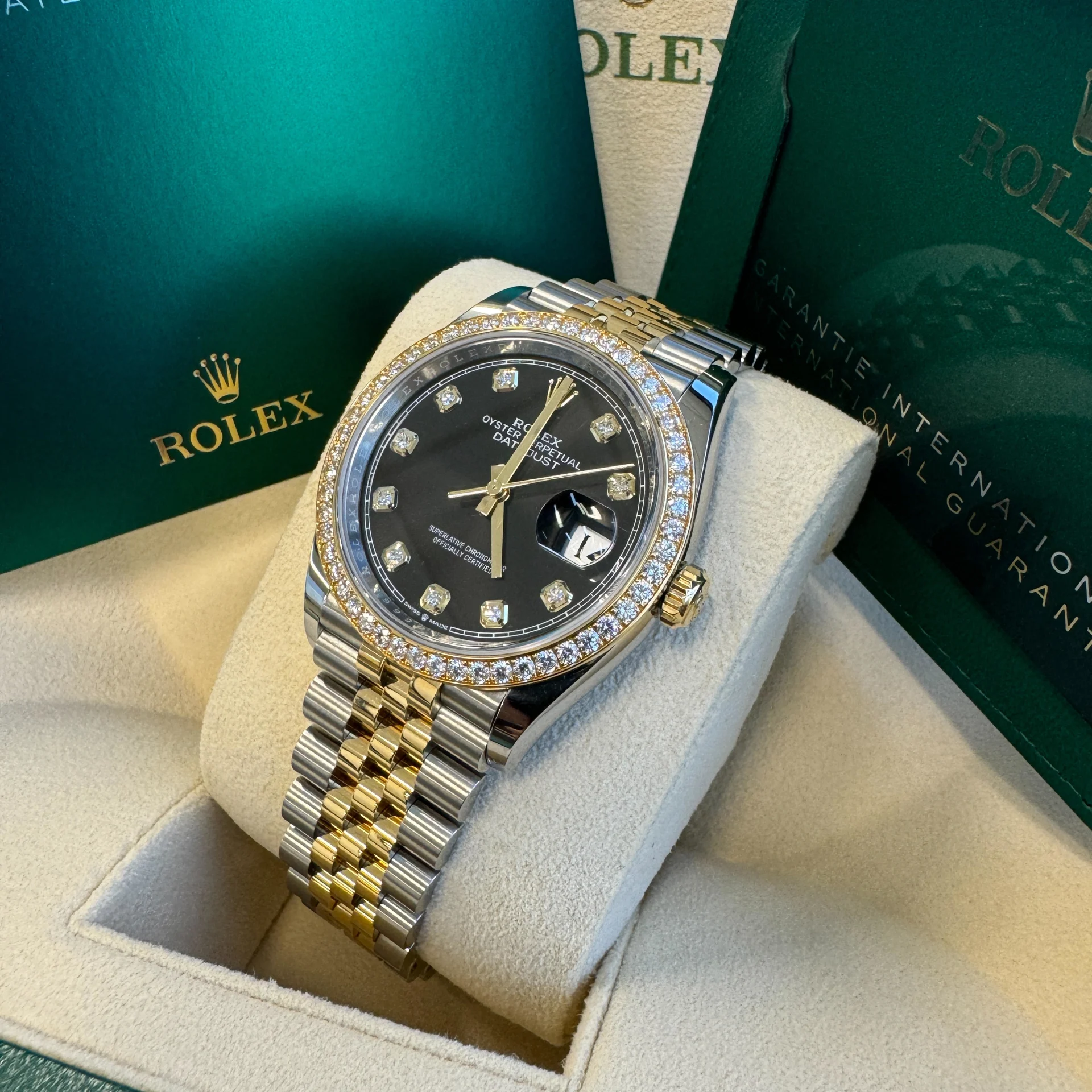 Rolex Datejust 36mm 126283 Bright Black Dial Oyster Bracelet Watch - Image 12