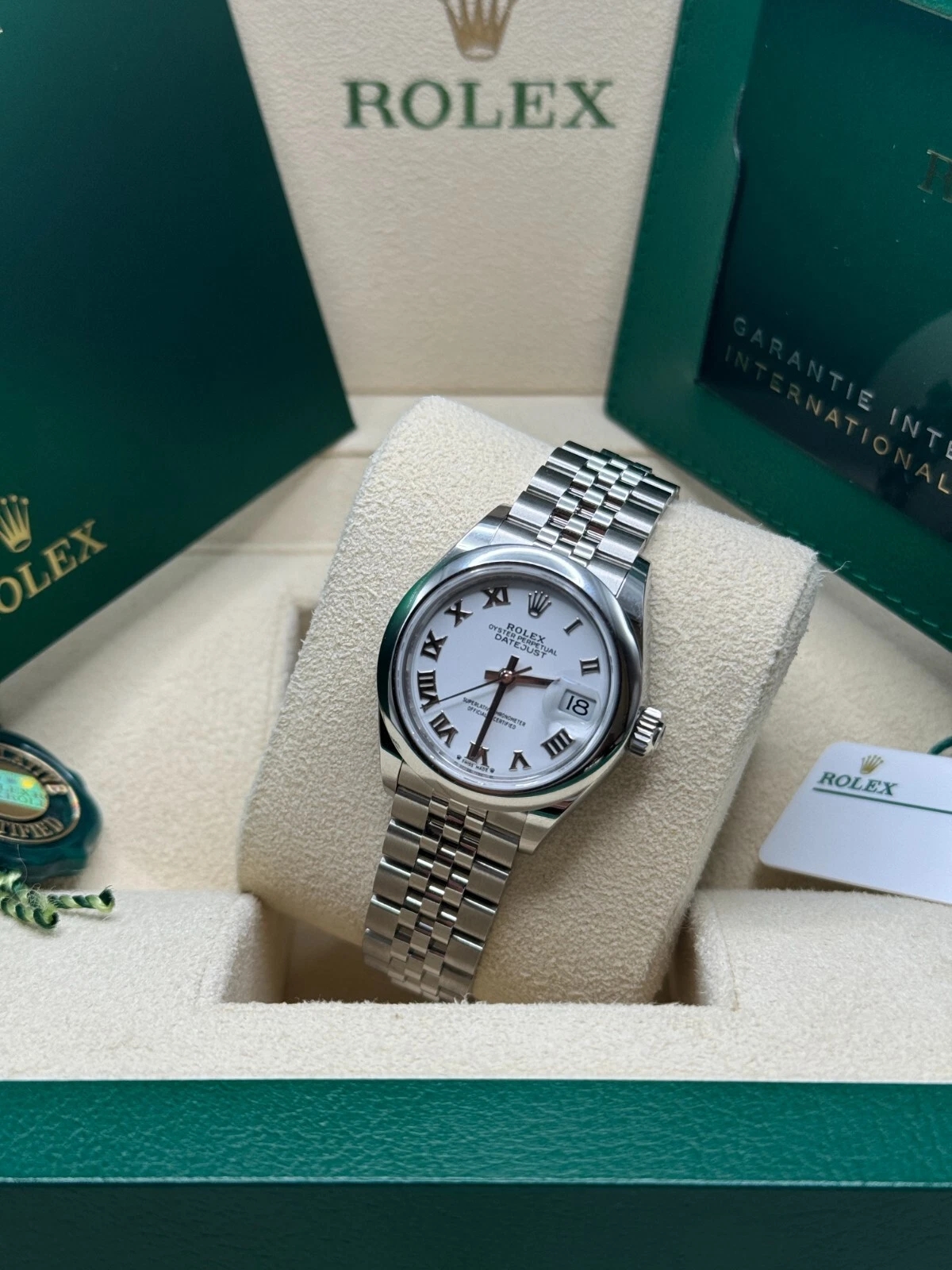 Rolex Lady-Datejust 279160 Oyster Perpetual 28mm White Dial Oyster Bracelet - Image 6