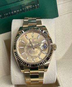 Alternative view of Rolex  Sky-Dweller 42mm 336938-0001 Yellow Gold Champagne Dial