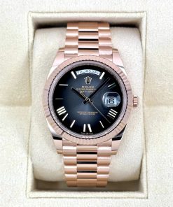 Alternative view of Rolex  Day-Date "President" 40mm Everose Gold Slate Roman Ombre "Smoke" Dial - 228235