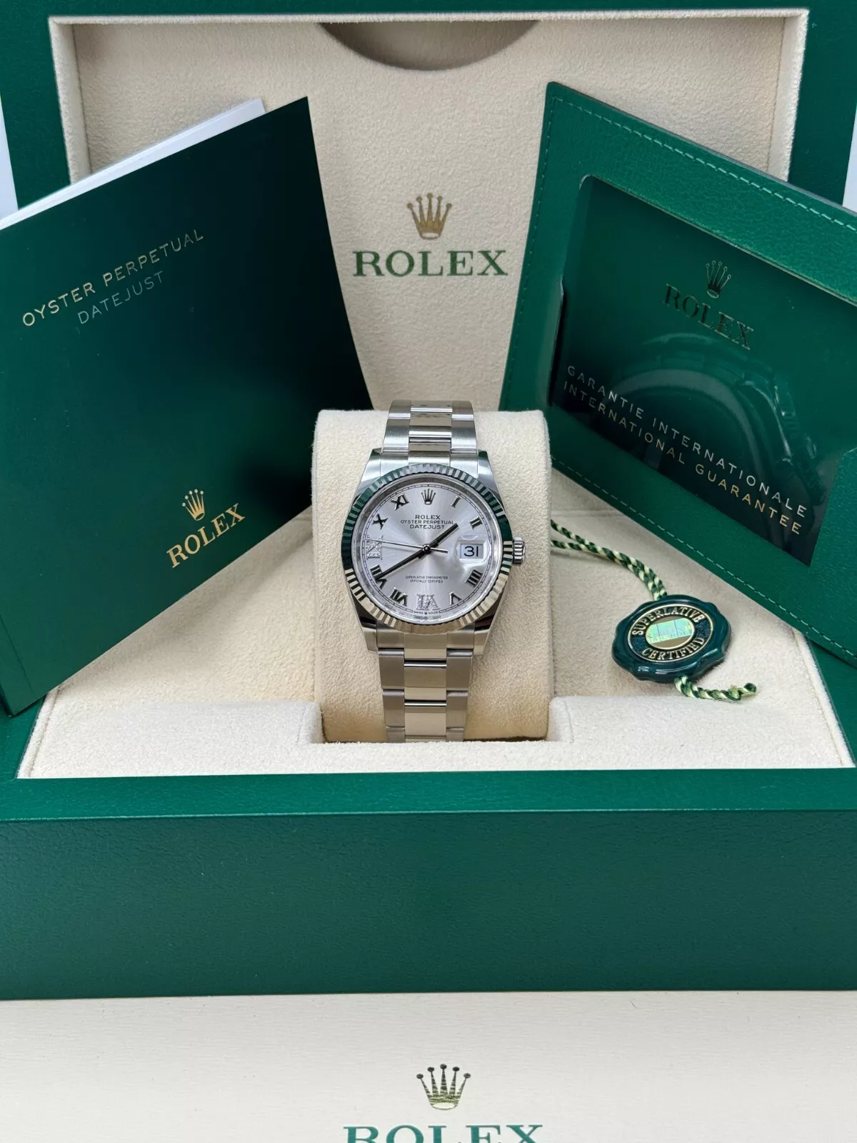 Rolex Datejust 36mm 126234 White Roman Dial Oyster Stainless Steel Mens - Image 15