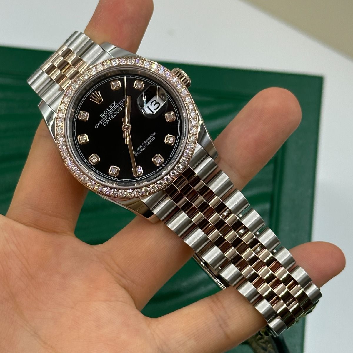 Rolex Datejust 36mm 126281 Black Dial Jubilee Bracelet - Image 8