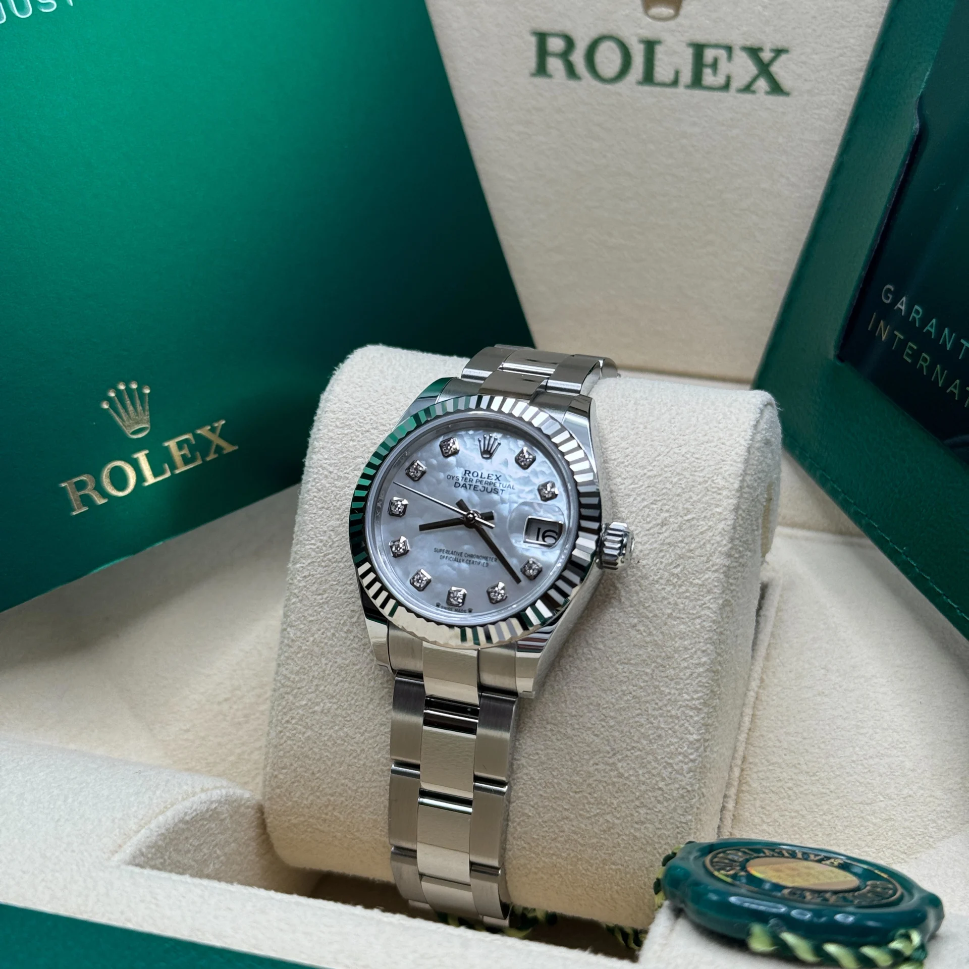 Rolex Lady-Datejust 28mm 279174 Mother Of Pearl Diamond Dial Oyster Bracelet - Image 5