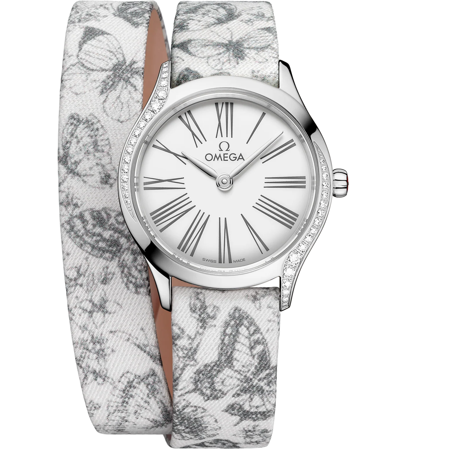 Omega De Ville Mini Trésor 26mm White Dial with Diamonds Stainless Steel Strap 428.17.26.60.04.002