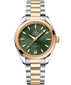 Omega Seamaster Aqua Terra Shades 34 mm Green Dial Stainless Steel and  Moonshine™ 18k Yellow Gold Bracelet 220.20.34.20.10.002