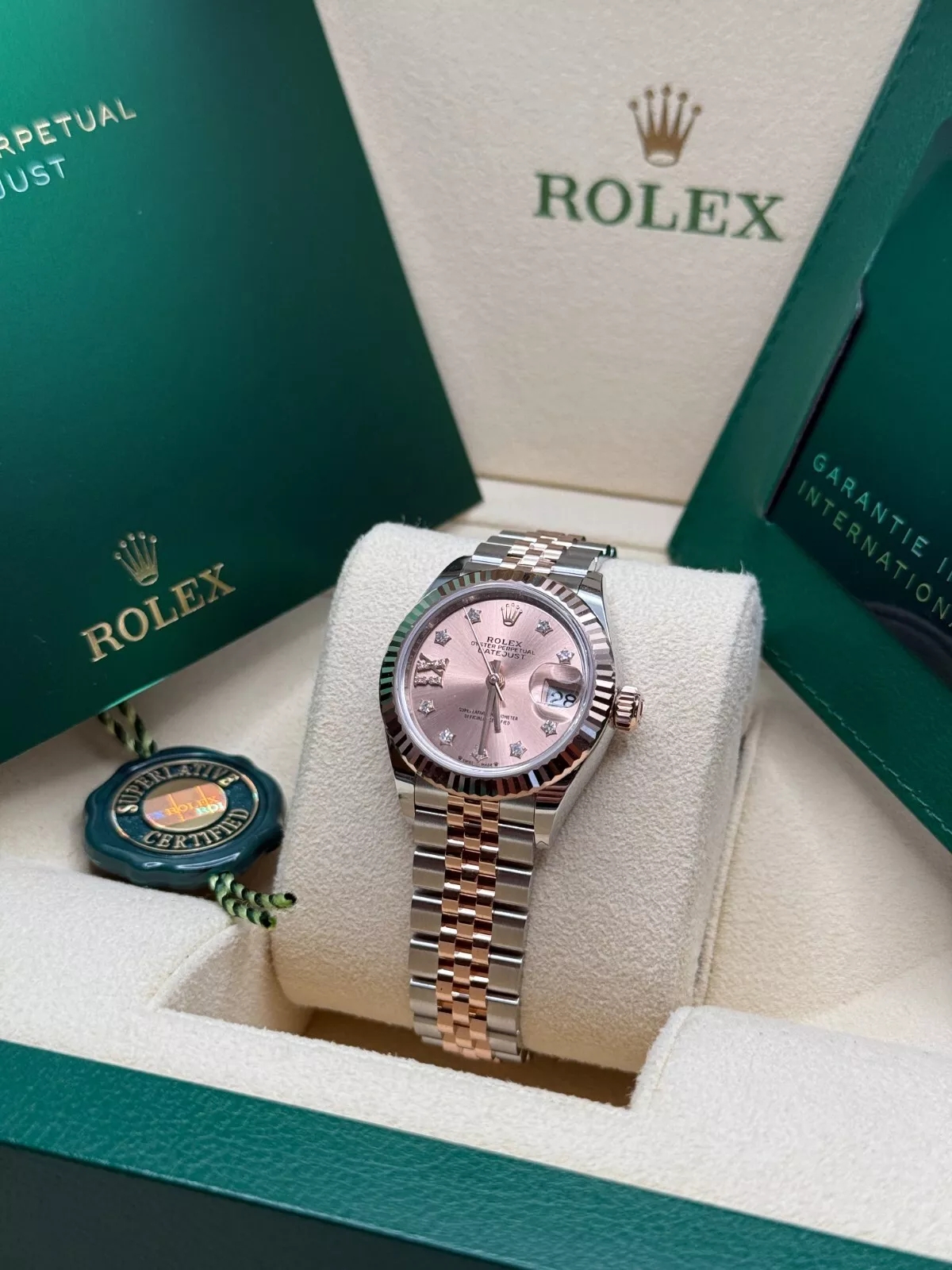 Rolex Lady-Datejust 28mm 279171 Rose-colour Diamond Set Oyster Stainless Steel and Rose Gold - Image 5