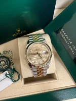 Rolex  Datejust 36mm 126233 Champagne Palm Motif Diamond Dial and Jubilee Bracelet Watch
