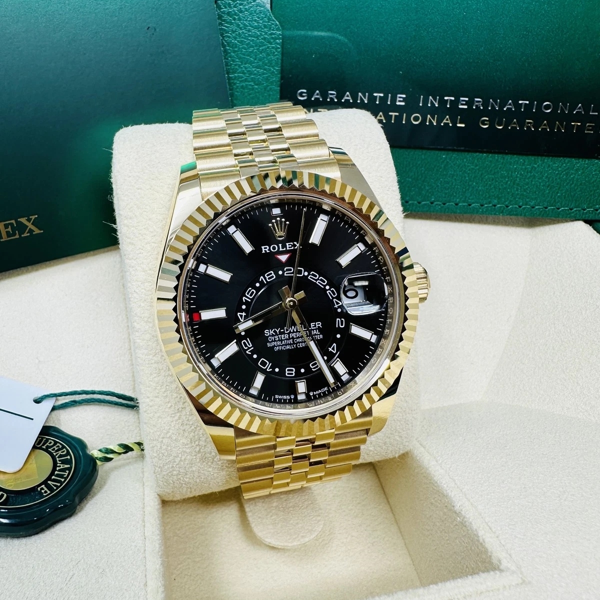 Rolex Sky-Dweller 42mm 336938-0005 Yellow Gold Black Dial Oyster - Image 3