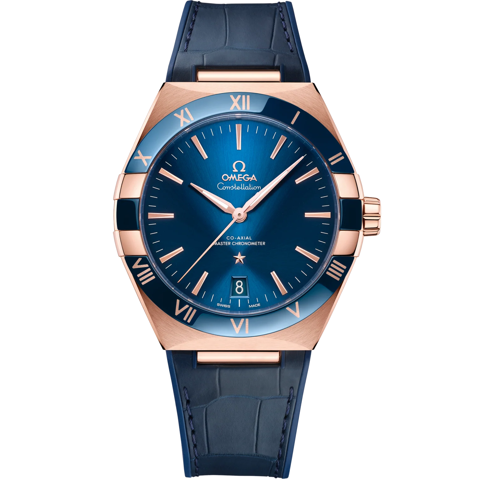 Omega Constellation Gents' Selection 41mm Blue Dial Sedna™ 18k Rose Gold Strap 131.63.41.21.03.001