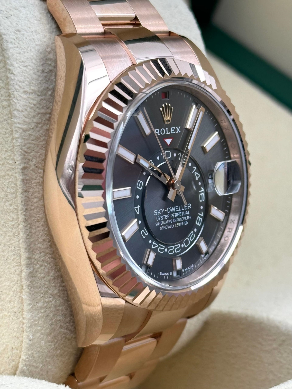 Rolex Sky-Dweller 42mm 336935-0004 Rose Gold Rhodium Dial Oyster - Image 3