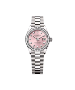 Rolex Lady-Datejust 28mm 279139RBR-0005 Pink Diamond-Set Dial White Gold Bracelet