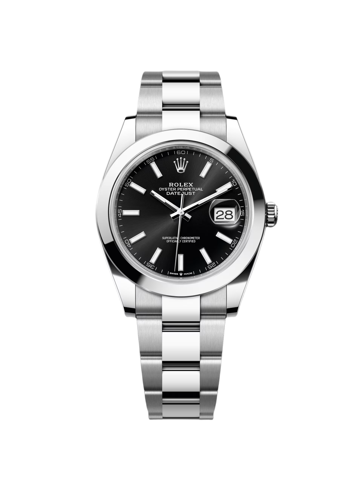 Rolex Datejust 41mm 126300 Black Index Oyster 41mm Stainless Steel Watch - Image 2