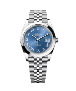 Alternative view of Rolex Datejust 41mm 126300 Blue Roman Oyster Stainless Steel Watch
