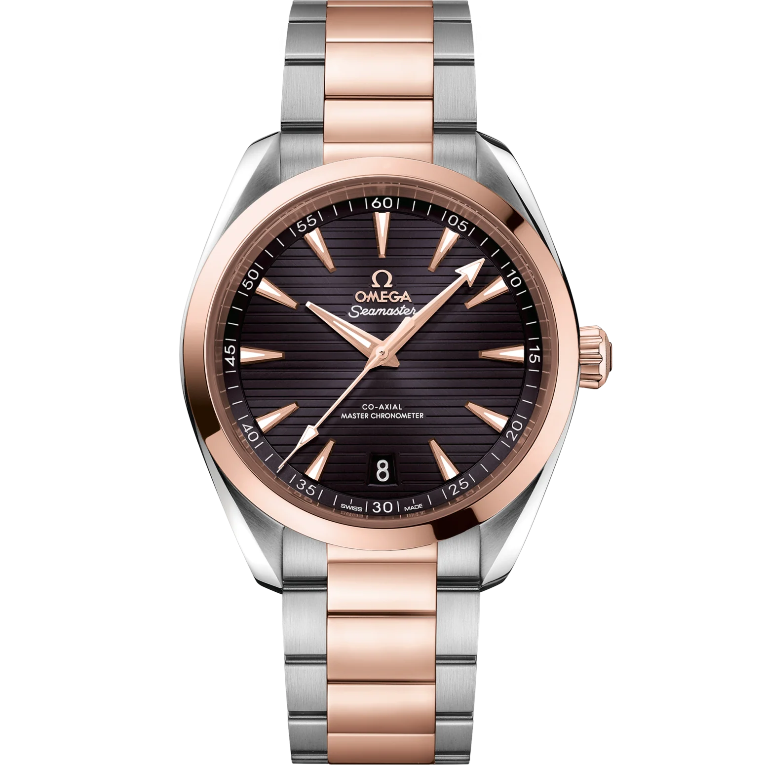 OMEGA Seamaster Aqua Terra 41mm Grey Dial Stainless Steel and Sedna™ 18k Rose Gold Bracelet 220.20.41.21.06.001