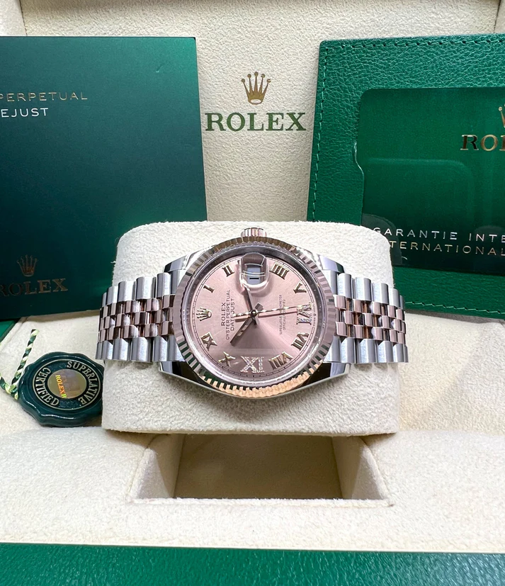 Rolex Datejust 36mm 126231 Rose Dial Oyster Bracelet - Image 9