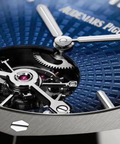 Alternative view of Audemars piguet Royal Oak Selfwinding Tourbillon 41MM Blue Dial Watch