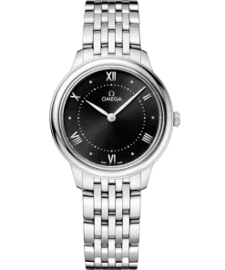 Omega De Ville Prestige 30 mm Black Dial Stainless Steel Bracelet 434.10.30.60.01.001