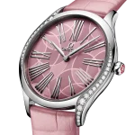 Omega De Ville Trésor quartz pink dial pink leather strap 36mm 428.18.36.60.10.001