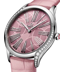 Alternative view of Omega De Ville Trésor quartz pink dial pink leather strap 36mm 428.18.36.60.10.001