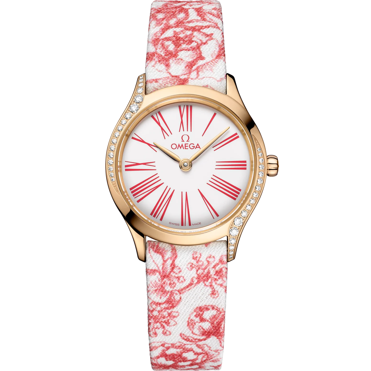 Omega De Ville Mini Trésor 26mm White Dial with Diamonds Moonshine™ 18k Rose Gold Strap 428.57.26.60.04.003