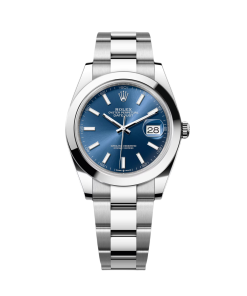 Alternative view of Rolex Datejust 41mm 126300 Blue Index Jubilee Stainless Steel Men's Watch