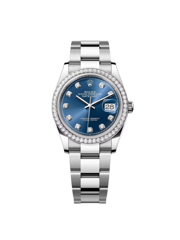 Rolex  Datejust 36mm 126284 Bright Blue Dial Jubilee Bracelet