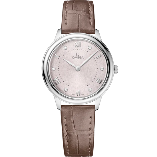 Omega De Ville Prestige 30 mm Silver Dial with Diamonds Stainless Steel Strap 434.13.30.60.52.001