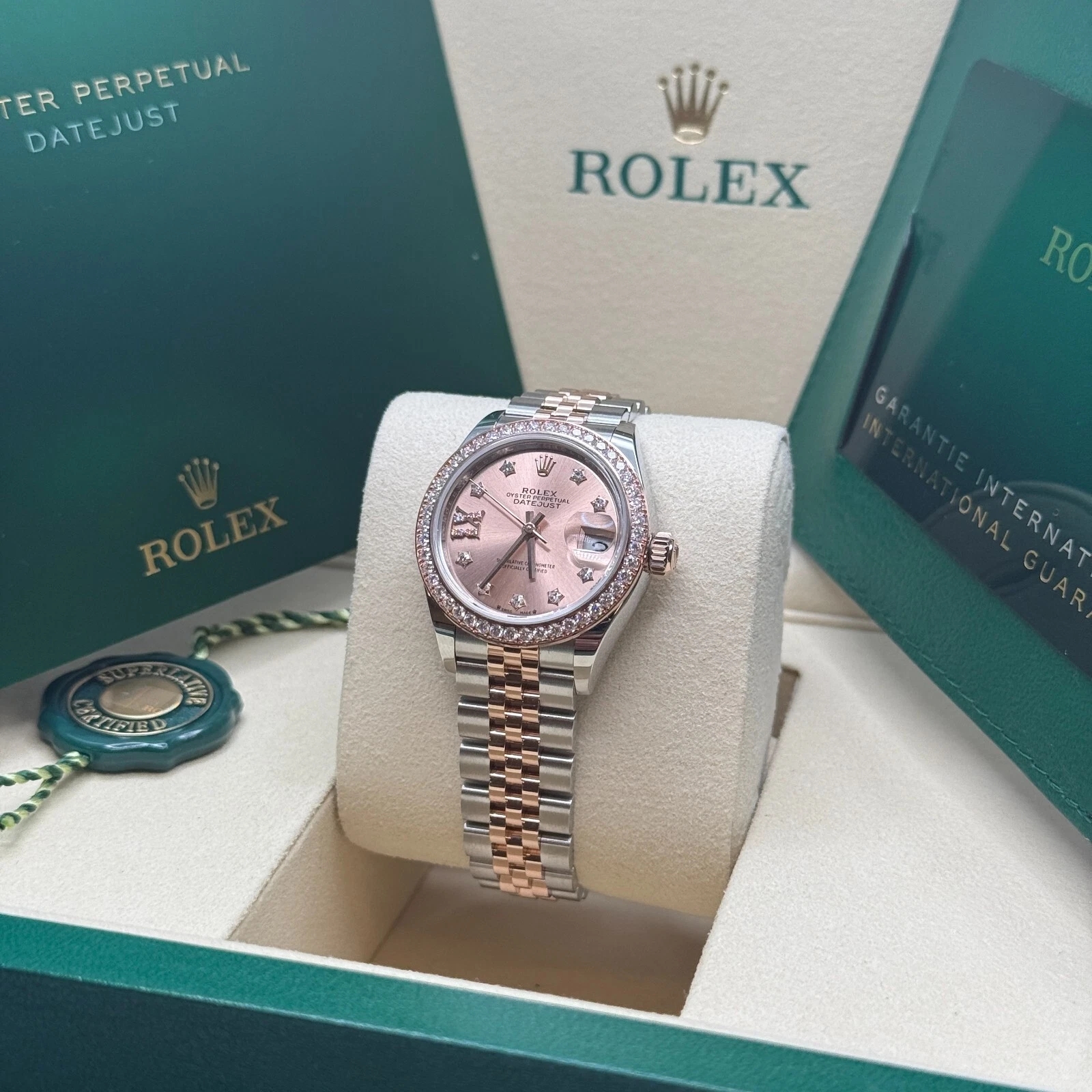 Rolex Lady-Datejust 28mm 279381RBR Rose Diamond Dial Oyster Bracelet - Image 5