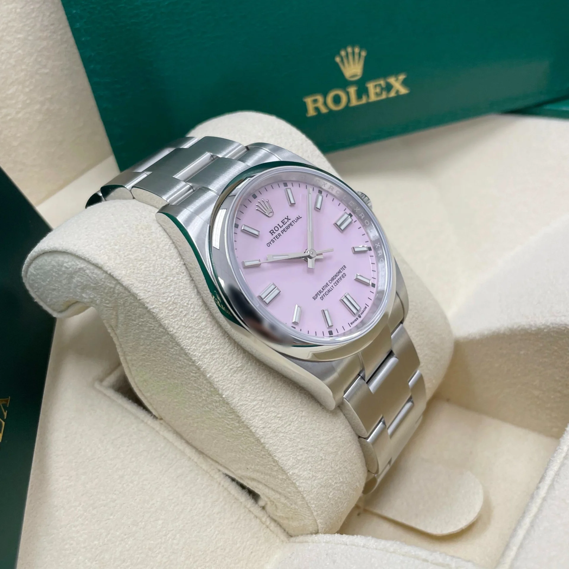 Rolex Oyster Perpetual 36mm 126000-0008 Candy Pink Dial Oyster Stainless Steel - Image 4