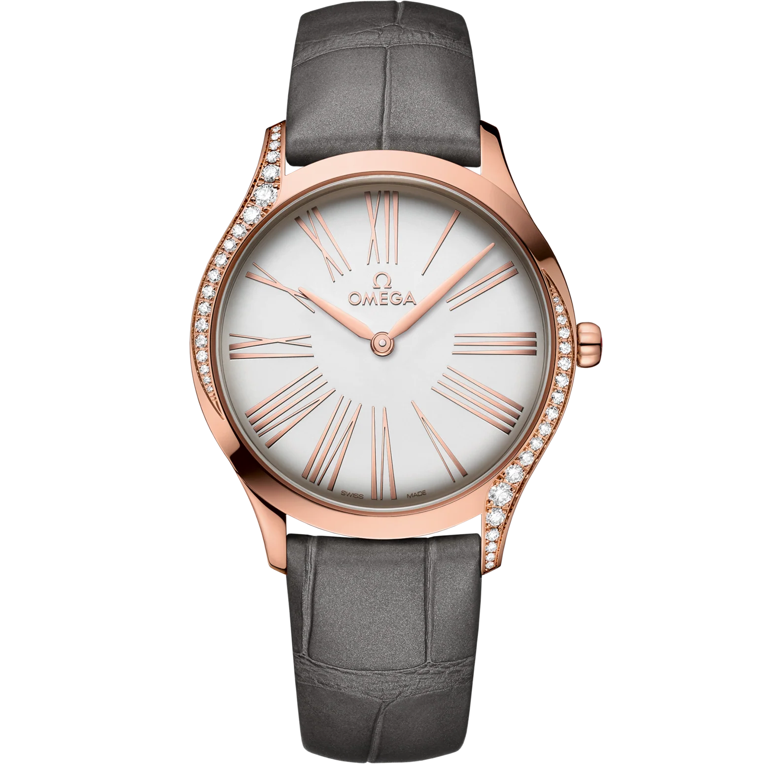 Omega De Ville Trésor 36mm Silver Dial with Diamonds Sedna™ 18k Rose Gold Strap 428.58.36.60.02.001