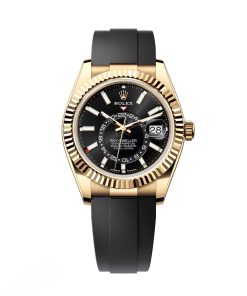 Rolex  Sky-Dweller 42mm 336238-0002 Yellow Gold Black Dial Oysterflex