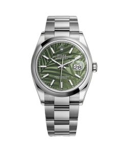 Alternative view of Rolex  Datejust 36mm 126200 Green Dial Watch